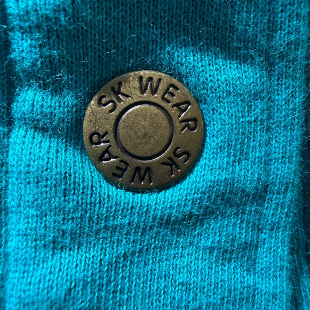 Vintage Ski Wear Teal and Purple 100% Cotton Jacket - Picture 4 of 6